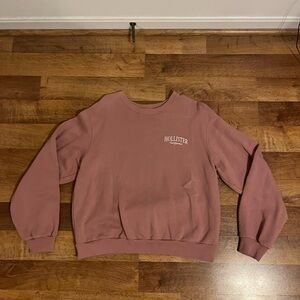 Hollister Women's Mauve Crew Neck Sweater